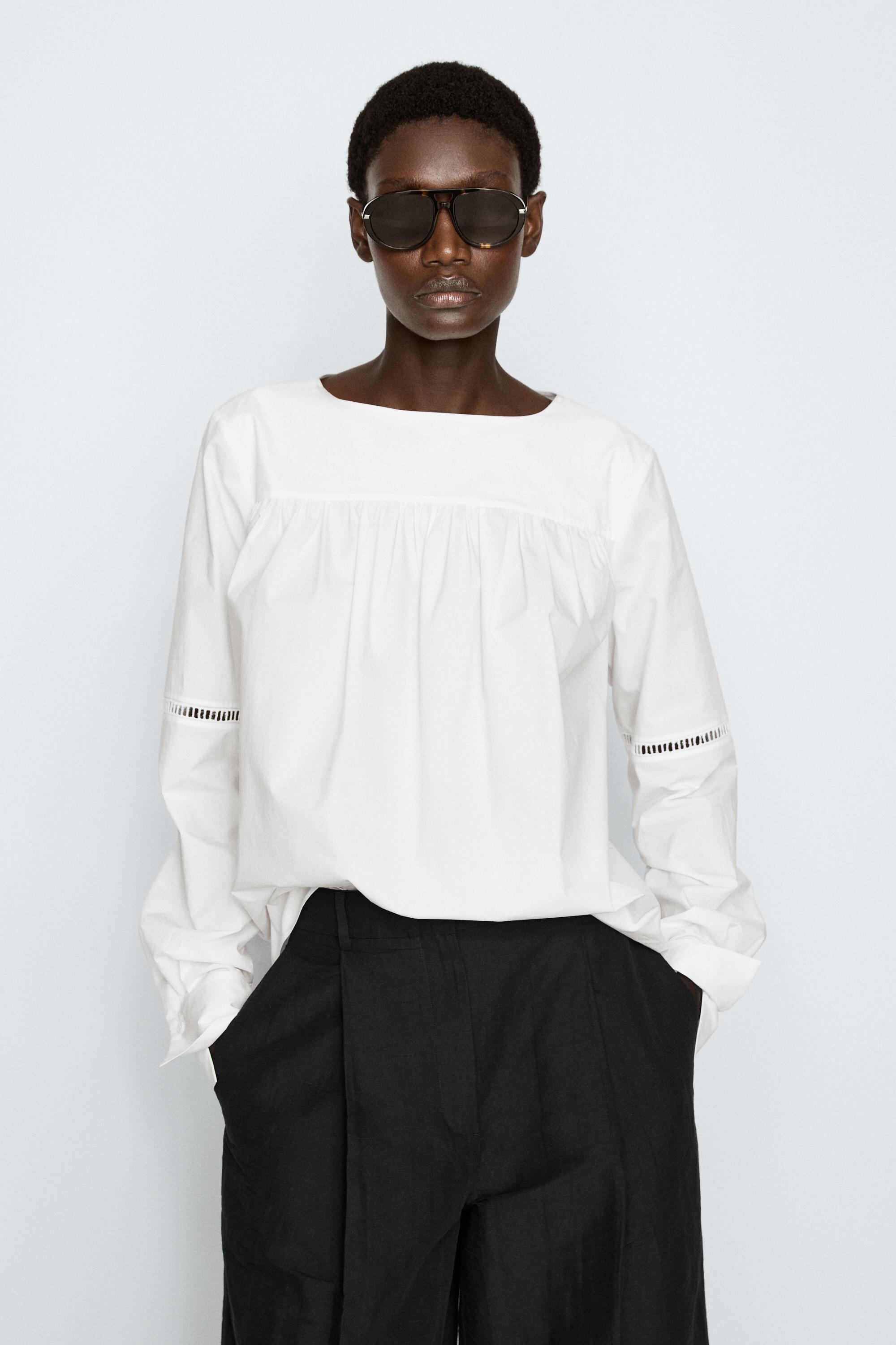 100% Cotton Puffed Sleeve Blouse - STUDIO